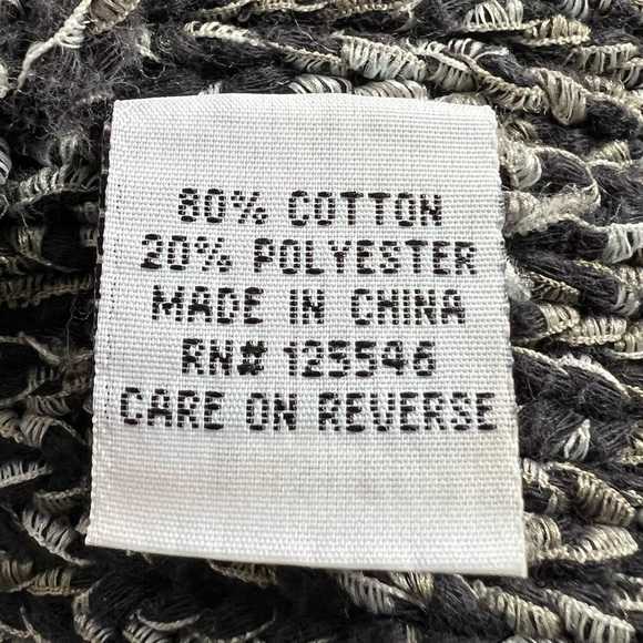 Habitat Knit Cardigan Sweater Jacket Black Gray - Picture 10 of 11